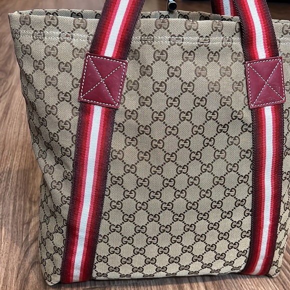 A37- π― % authentic Gucci totes bag - Picture 8 of 16